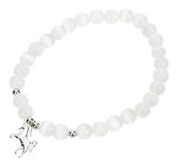 BESTOMZ Unicorn Bracelet White Opal S925 Silver Beaded Charm Gift
