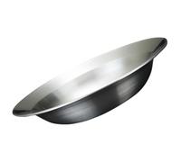 BESTOMZ Vintage Stainless Steel Salad Bowl, 23cm Round Silver Serving Dish | Rust Resistant, Lightweight Smooth Finish, Buffet Service and Barbecue Use, for Salad and Nuts