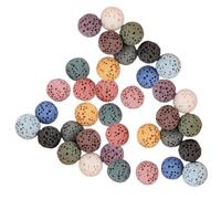 BESTOMZ Volcanic Rock Essential Oil Diffuser Beads and Reducing Fatigue 42pcs Purifying the Air with Middle Hole 8mm Design for Car Interior Aromatherapy and Home Use
