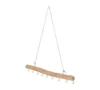 BESTOMZ Wall-Mounted Floating Wooden Coat Rack with 9 Branch-Shaped Hooks, Unique Natural Design and Rustic Charm, Versatile Wood Hooks for Hanging Clothes, Hats, and Accessories