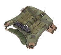 BESTOMZ Waterproof Dog Vest Harness for Medium to Large Dogs Heavy Duty German Shepherd Service Harness Adjustable No Pull Waistcoat in Green Size S (20-40 Lbs) Random Color