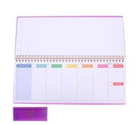 BESTOMZ Weekly Planning Pad English Planner Horizontal Layout Paper Sheets Sl esign Important Reminders for School and Business Settings Purple