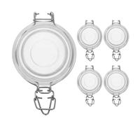 BESTOMZ Wide Mouth Jar Lids with Secure Clasp Design and Excellent Sealing Performance 5pcs Easy to Clean for Glass Jars Pickling and Commercial Use Covers
