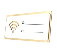 BESTOMZ Wifi Password Sign Acrylic Board, 20X8Cm Hanging Wall Display with Rewritable Surface Suitable for Guest Rooms and Commercial Spaces