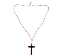 BESTOMZ Wooden Cross Car Decor Pendant for Rear View Mirror Hanging, Brown Wood and Thread Material, Versatile Accessory for Home Decoration and Car Interior, Stylish Minimalist Religious