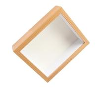 BESTOMZ Wooden Photo Frame Desktop Photo Holder for Flowers and Dried Leaf Display, Simple Nordic Style with Khaki Colour, for Bedroom and Living Room Decoration