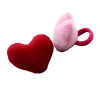 BESTOMZ Wrist Pin Cushions Needlework Accessory Heart Shaped 2pcs Sewing Needle Holder Made of Polyester and Cotton, Comfortable Pin Cushions to Free Your Hands for Sewing and Embroidery