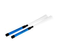 BESTonZON 1 Pair Abs Nylon Drum Brushes for Percussion Instruments Jazz Drum Playing Comfortable Grip Durable Design for Musicians the Go Blue White