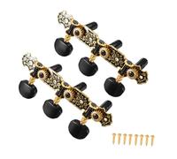 BESTonZON 1 Pair Guitar String Button Guitar Tuning Pegs Ukulele Tuner Classical Guitar Machine Heads Guitar Tuners Pegs Classical Guitar Accessories Bass Tuning Pegs Large Black Oval Handle