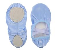 BESTonZON 1 Pair Satin Ballet Dance Shoes for Soft Soled Slippers with Ribbon for Skill Development Exams Non Slip Design for Enhanced Stability and Comfort Sky Blue