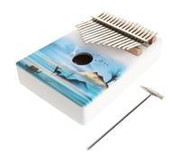 BESTonZON 1 Set 6pcs 17 Thumb Small Musical Instruments 17 Keys Kalimba for Beginners Portable Piano Kalimba with Storage Bag The Piano Five Finger Piano Small Instrument Wooden Mini