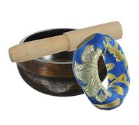 BESTonZON 1 Set Buddha Sound Bowl Buddha Sound Bowl Tibetan Prayer Bowl Tuning Bowl Meditation Yoga Prayer Yoga Singing Bowls Tibetan Bowls Chakra Bowl Tibetan Sound Bowl Golden Cotton