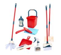 BESTonZON 1 Set Complete Pretend Play Housekeeping Kit with Mop Broom Bucket More Fun Stem Tools for Encouraging Family Bonding and Interaction