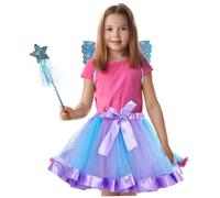 BESTonZON 1 Set Dress Up Tutu Set with Fairy Wings Enchanting Costume for Comfortable Tulle Skirt Elastic Shoulder Straps for Birthday Parties Stage Performances and Imaginative Play