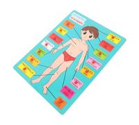 BESTonZON 1 Set Educational Spanish Body Parts Puzzle for Cognitive Learning Tool for Enhances Memory and Understanding of Human Anatomy for Birthdays and Holidays