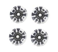 BESTonZON 1 Set Light Up Skate Wheels for Roller Skates Wear Resistant PU Double Row Wheels with High Speed Bearings for Skating