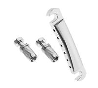 BESTonZON 1 Set Lp Tailpiece Brass Fittings Vintage Tremolo Bridge Bass Guitars Bridge Tailpiece Part Roller Saddle Guitar Bridge Parts Headless Tremolo Accessories Electric Guitar Metal