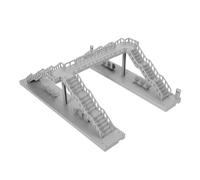 BESTonZON 1 Set Miniature Overhead Footbridge Model High Simulation Footbridge Decor for Table Railway Layout and Photography Prop DIY Scenery Ornament for House