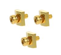 BESTonZON 1 Set String Iron Lock Stringer Wall Mounted Gold Lamp Shades Guitar Bridge Block Tremolo Bridge Parts Locking Nut Blocks Electric Guitar Caps Guitars Metal Musical Instrument Body