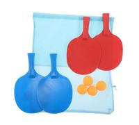 BESTonZON 1 Set Table Tennis Set Ergonomic Paddles Balls with Carrying Bag for Fun Enhances Skills Coordination