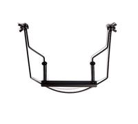 BESTonZON 10 Holes Harmonica Neck Holder Stainless Steel Harp Rack with Double Wing Nuts Black 22 X 20 X 1.5Cm Hands-Free Playing for 10-Hole Harmonicas