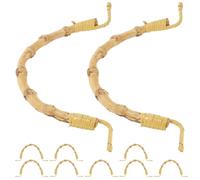 BESTonZON 10 Pcs Rattan U-Shape Replacement Teapot Handles for Ceramic and Pottery Tea Pots, Sturdy Iron Frame Extending Teapot Lifespan, Elegant Decorative Grip for Home and Tea Rooms