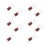 BESTonZON 10 Pcs Suona Reeds Mouthpieces Set White Plastic and Copper Material Easy to Carry with Pure and Mellow Sound for Folk Music Players