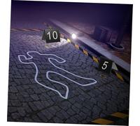 BESTonZON 10 pcs Triangle Acrylic Number Markers Crime Scene Evidence Signs Table Number Markers for Detective Games Party Decorations