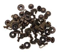 BESTonZON 10 Sets Bronze Zinc Alloy Snap Button Fasteners with Horse Shape Design, Simple to Attach and Not Easy to Rust, for Travel Bags and Scrapbook Crafting Accessories