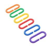 BESTonZON 100 Pcs Plastic C-clips Chain Links Hooks Diy Bird Toys Parrot Cage Accessories for Playing and Hanging