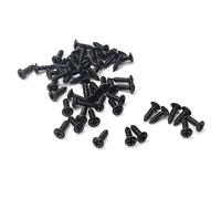 BESTonZON 100pcs Bass Guitar Pickguard Screws Cavity Cover Jack Cover Plate Screws Double Socket Black for Electric Guitar Bass Use