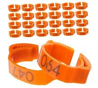 BESTonZON 100pcs Chicken Identification Leg Bands Lightweight Plastic Poultry Feet Rings for Chickens Ducks Quail Easy to Install and Remove Reusable Tags for Breeds Differentiation