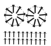 BESTonZON 100pcs Drum Set Screws Metal Lug Nuts with Washers Replacement Parts for Snare Drum and Percussion Accessories Textured Surface Easy Install and Grip