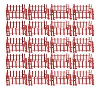 BESTonZON 100PCS Miniature Fences Model, Plastic Mini Fences Decoration Artificial Diorama Supplies Accessories for DIY Landscape Scenery Garden Farm Animals Barn Paddock