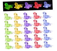 BESTonZON 100pcs Miniature Luminous Resin Lizards Glow Dark Animal Figurines Colorful Micro Landscape Accessories for Fairy Garden Decoration Party Supplies