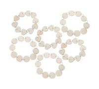 BESTonZON 100pcs Natural Wood Heart Round Shaped Blank Wooden Pieces Multipurpose Craft Tags for Burning and DIY Wedding Décor Projects