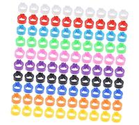 BESTonZON 100pcs Pigeon Feet Rings Plastic Bird Leg Bands Pigeon Identification Rings for Birds Supplies