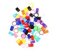 BESTonZON 100pcs Pigeon Foot Rings Clip on Identification Bands Mixed Colors Plastic Leg Bands for Racing Pigeons Bird Supplies
