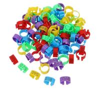 BESTonZON 100Pcs Pigeon Leg Rings Bird Identification Bands for Racing Pigeons Roosters Parakeets Canaries and Easy to Use