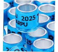 BESTonZON 100pcs Sky-blue Poultry Identification Bands Lightweight Leg Rings for Chickens Pigeons Quails Meeting Foreign Standards