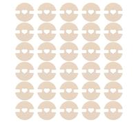 BESTonZON 100Pcs Wooden Pom Pom Buttons for Hats Natural Round Slotted Wood Fasteners Removable Crochet Knitting Beanie Accessories DIY Craft Sewing Toggle