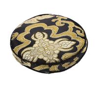 BESTonZON 10cm Black Gold Tibetan Singing Bowl Cushion Pad Reusable Sound Bowl Holder Soft Support Buddhist Supplies for Meditation and Yoga