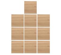 BESTonZON 10pcs 10cm Square Bamboo Craft Blanks for DIY Handicrafts, Unfinished Wooden Pieces for Painting, Wood Coasters, Home Decor and Art Projects