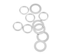 BESTonZON 10pcs 12mm Guitar and Bass Toggle Switch Nut and Mounting Washer Set in Silver Iron, Prevents Interference, Versatile Hardware Accessories for Practice and Recordings
