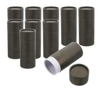 BESTonZON 10Pcs 50Ml Black Gold Kraft Paper Tubes with Lids, Cylindrical Cardboard Packaging Boxes for Essential Oils, Lip Balm and Skincare Storage, Tubes for Crafts and Cosmetics
