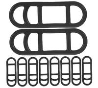 BESTonZON 10pcs Bike Silicone Torch Mounting Straps for Easy Installation Handlebars Seat Posts Lightweight Compact Black