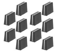 BESTonZON 10pcs Black 4mm Inner Hole Mixer Slider Fader Caps Replacement Knobs for Mixing Console Dj Controller Accessories