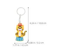 BESTonZON 10Pcs Circus Theme Keychains Set with Clown, Elephant Tiger Designs, Cute Backpack Pendants Bulk Pack for Women’S Bag Charms and Party Favors