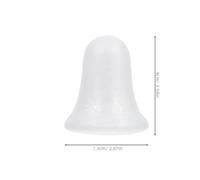 BESTonZON 10pcs DIY Christmas Bell Shape Pendant Hanging Ornaments 9cm Solid White Foam Xmas Tree Decoration