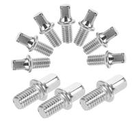 BESTonZON 10pcs Drum Key Bolts Screws M6x10mm for Snare Drum Pedal Shaft Silver Plated Iron Material with Smooth Surface and Stylish Look Replacement Hardware and Maintenance